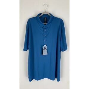Haimont Mens Blue Golf Polo Shirt Dri Fit Collared Short Sleeve Size 3XL NWT